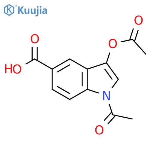 1H-Indole-5-carboxylic acid, 1-acetyl-3-(acetyloxy)- structure