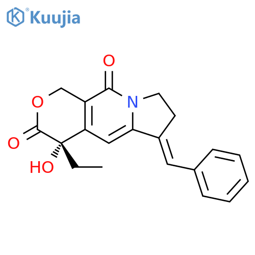1H-Pyrano[3,4-f]indolizine-3,10(4H,6H)-dione, 4-ethyl-7,8-dihydro-4-hydroxy-6-(phenylmethylene)-, (4S,6E)- structure