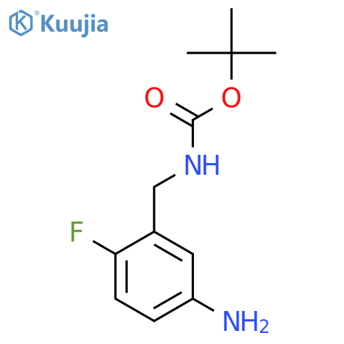Tert-butyl 5-amino-2-fluorobenzylcarbamate structure