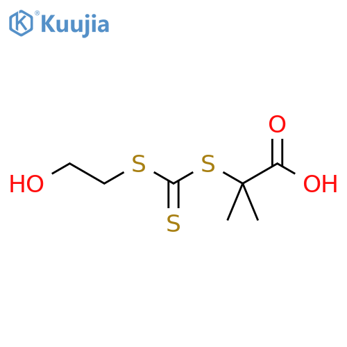 Propanoic acid, 2-[[[(2-hydroxyethyl)thio]thioxomethyl]thio]-2-methyl- structure