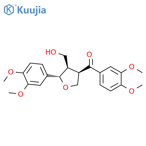 Methanone,(3,4-dimethoxyphenyl)[(3R,4R,5S)-5-(3,4-dimethoxyphenyl)tetrahydro-4-(hydroxymethyl)-3-furanyl]- structure