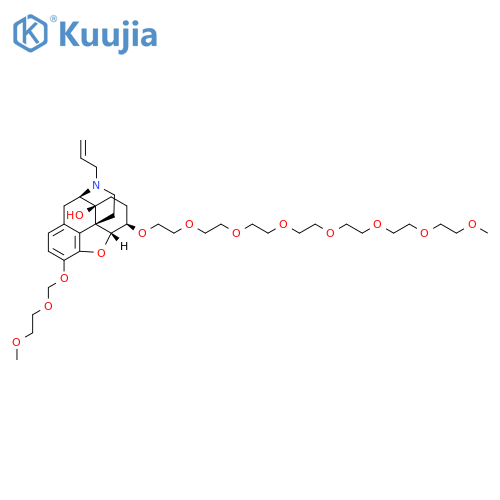 Morphinan-14-ol, 4,5-epoxy-6-(3,6,9,12,15,18,21-heptaoxadocos-1-yloxy)-3-[(2-methoxyethoxy)methoxy]-17-(2-propen-1-yl)-, (5α,6α)- structure