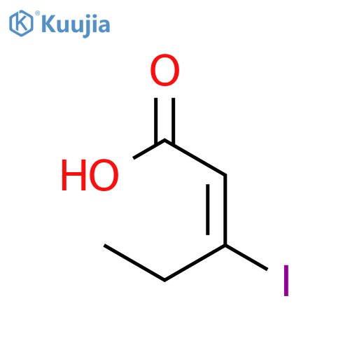 2-Pentenoic acid, 3-iodo-, (2E)- structure