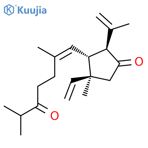 Cyclopentanone, 3-[(1Z)-2,6-dimethyl-5-oxo-1-hepten-1-yl]-4-ethenyl-4-methyl-2-(1-methylethenyl)-, (2S,3R,4S)- structure