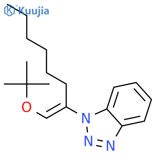 1H-Benzotriazole, 1-[(1E)-1-[(1,1-dimethylethoxy)methylene]heptyl]- structure