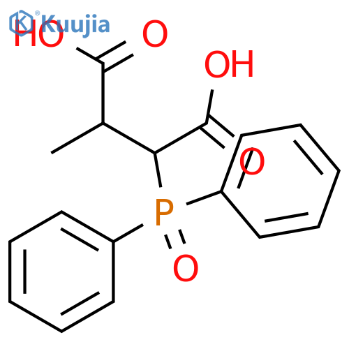 Butanedioic acid, 2-(diphenylphosphinyl)-3-methyl- structure