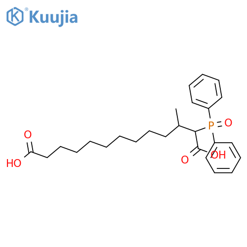 Tridecanedioic acid, 2-(diphenylphosphinyl)-3-methyl- structure