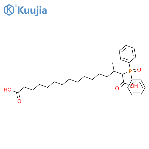 Hexadecanedioic acid, 2-(diphenylphosphinyl)-3-methyl- structure