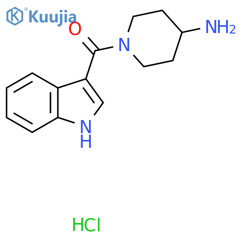(4-Aminopiperidin-1-yl)(1H-indol-3-yl)methanone hydrochloride structure