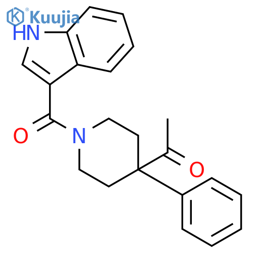 Piperidine, 4-acetyl-1-(1H-indol-3-ylcarbonyl)-4-phenyl- structure