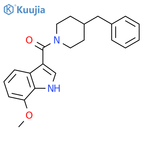 Piperidine, 1-[(7-methoxy-1H-indol-3-yl)carbonyl]-4-(phenylmethyl)- structure