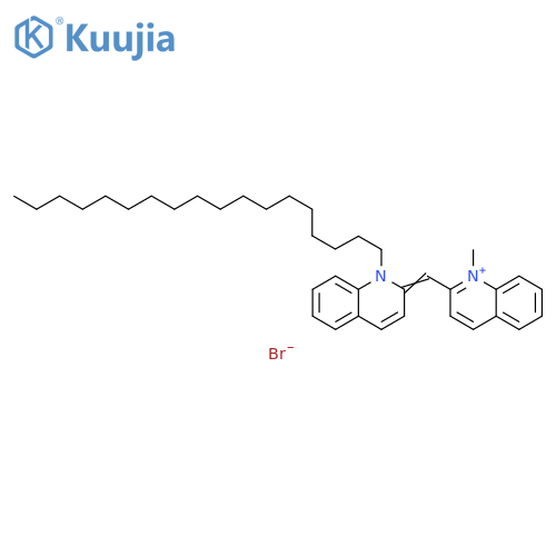 Quinolinium, 1-methyl-2-[(1-octadecyl-2(1H)-quinolinylidene)methyl]-,bromide structure