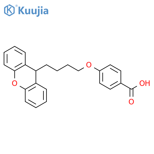 Benzoic acid, 4-[4-(9H-xanthen-9-yl)butoxy]- structure
