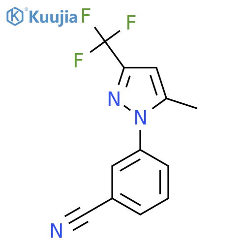 3-(5-Methyl-3-(trifluoromethyl)-1H-pyrazol-1-yl)benzonitrile structure