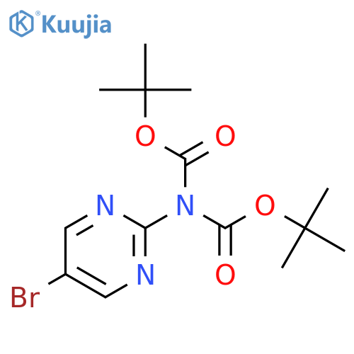 tert-butyl N-(5-bromopyrimidin-2-yl)-N-[(tert-butoxy)carbonyl]carbamate structure