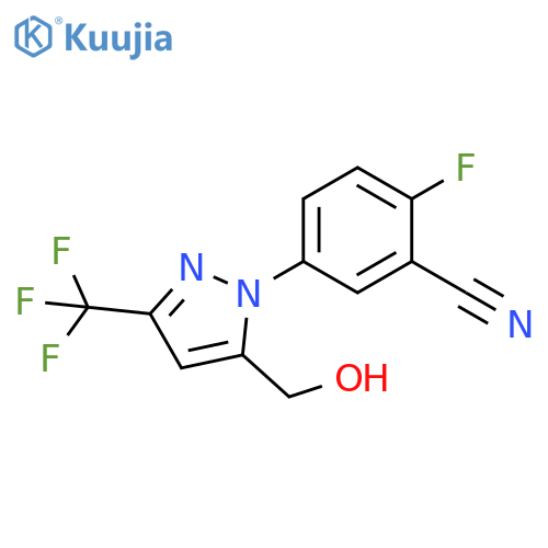 Benzonitrile,2-fluoro-5-[5-(hydroxymethyl)-3-(trifluoromethyl)-1H-pyrazol-1-yl]- structure