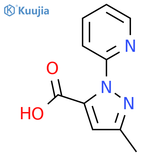3-methyl-1-(pyridin-2-yl)-1H-pyrazole-5-carboxylic acid structure