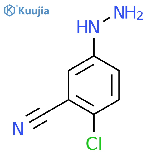 2-Chloro-5-hydrazinylbenzonitrile structure