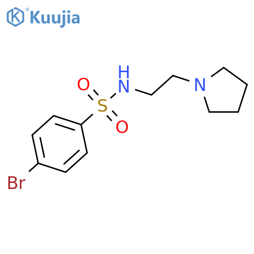 4-Bromo-N-(2-(pyrrolidin-1-yl)ethyl)benzenesulfonamide structure