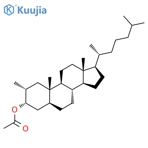 5alpha-Cholestan-3alpha-ol, 2alpha-methyl-, acetate structure