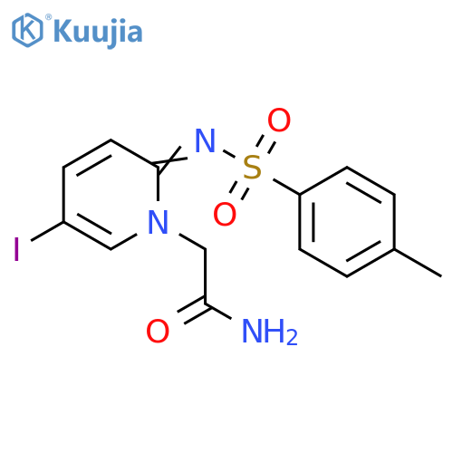 1(2H)-Pyridineacetamide, 5-iodo-2-[[(4-methylphenyl)sulfonyl]imino]- structure