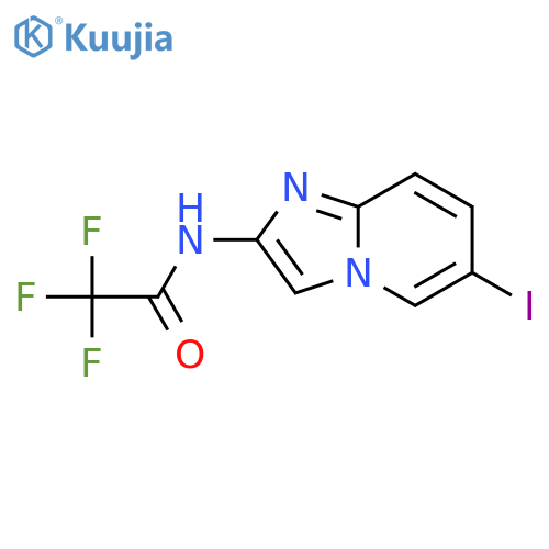 2,2,2-trifluoro-N-{6-iodoimidazo[1,2-a]pyridin-2-yl}acetamide structure