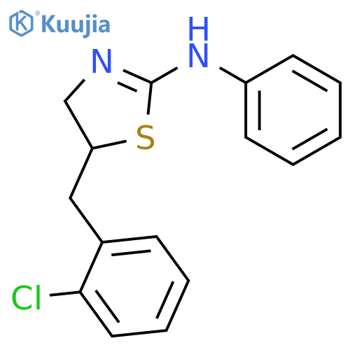 2-Thiazolamine, 5-[(2-chlorophenyl)methyl]-4,5-dihydro-N-phenyl- structure