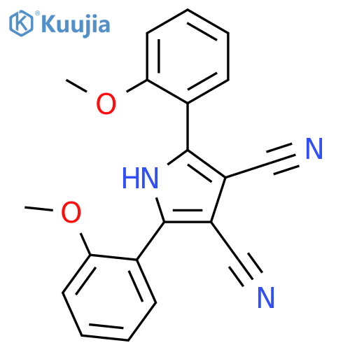 1H-PYRROLE-3,4-DICARBONITRILE, 2,5-BIS(2-METHOXYPHENYL)- structure