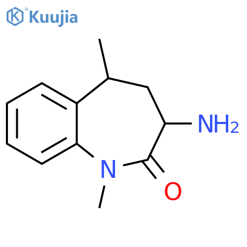 2H-1-Benzazepin-2-one, 3-amino-1,3,4,5-tetrahydro-1,5-dimethyl- structure