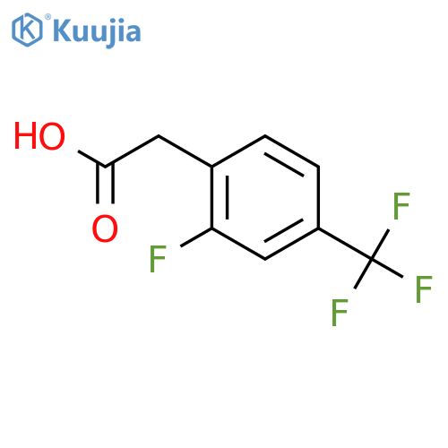 2-[2-fluoro-4-(trifluoromethyl)phenyl]acetic acid structure