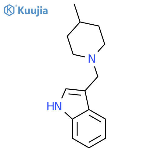 3-[(4-methyl-1-piperidinyl)methyl]-1H-Indole structure