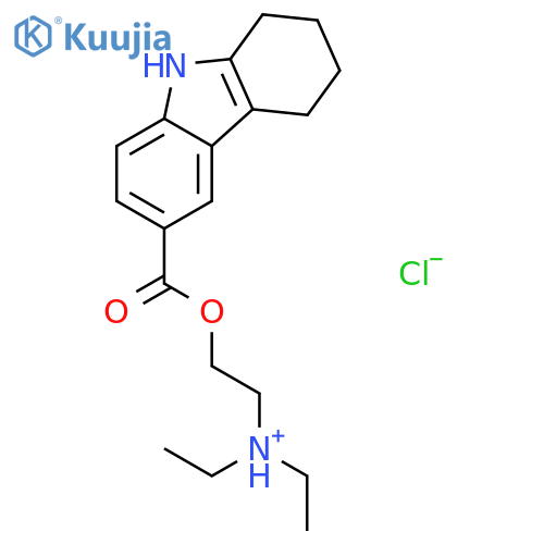 N,N-diethyl-2-[(2,3,4,9-tetrahydro-1H-carbazol-6-ylcarbonyl)oxy]ethanaminium chloride structure