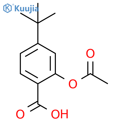Benzoic acid, 2-(acetyloxy)-4-(1,1-dimethylethyl)- structure