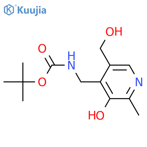 3-Hydroxy-5-(hydroxymethyl)-2-methyl-4-pyridinylmethylcarbamic Acid 1,1-Dimethylethyl Ester structure