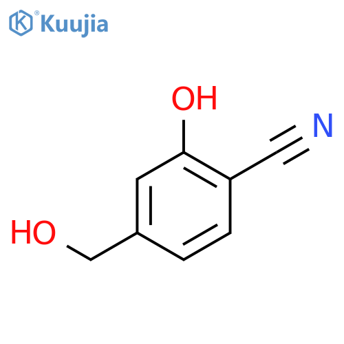 Benzonitrile, 2-hydroxy-4-(hydroxymethyl)- (9CI) structure