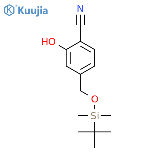Benzonitrile, 4-[[[(1,1-dimethylethyl)dimethylsilyl]oxy]methyl]-2-hydroxy- structure