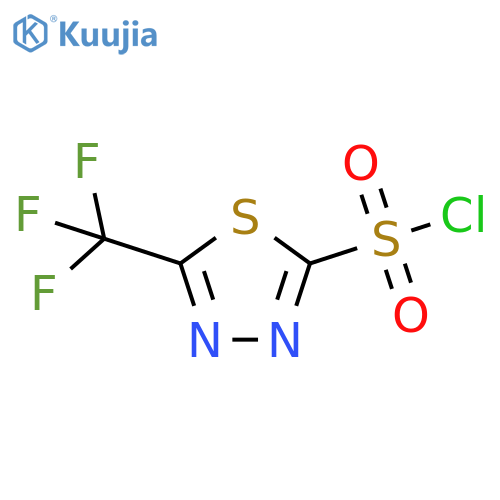 5-(trifluoromethyl)-1,3,4-thiadiazole-2-sulfonyl chloride structure