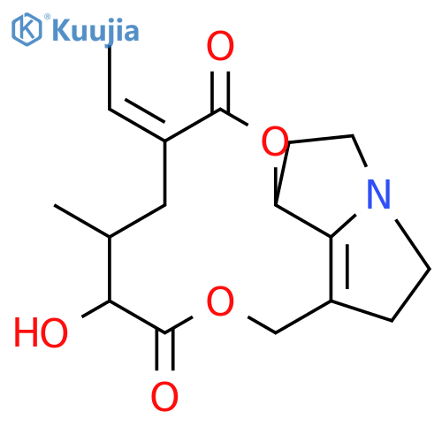 (5R,6S,14aR)-3-ethylidene-6-hydroxy-5-methyl-3,4,5,6,9,10,11,13,14,14a-decahydro[1,6]dioxacyclododecino[2,3,4-gh]pyrrolizine-2,7-dione structure