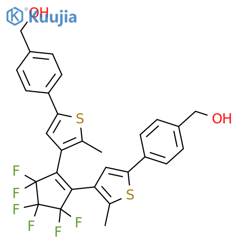 Benzenemethanol, 4,4'-[(3,3,4,4,5,5-hexafluoro-1-cyclopentene-1,2-diyl)bis(5-methyl-4,2-thiophenediyl)]bis- structure
