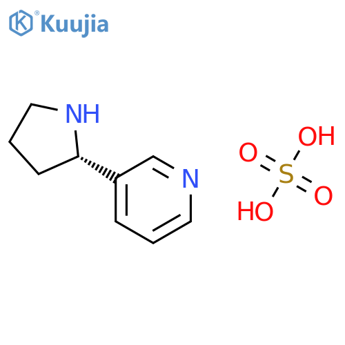 Pyridine, 3-(2S)-2-pyrrolidinyl-, sulfate (1:1) structure