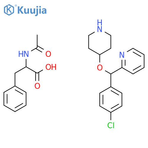 (S)-2-((4-Chlorophenyl)(piperidin-4-yloxy)methyl)pyridine (S)-2-acetamido-3-phenylpropanoate structure