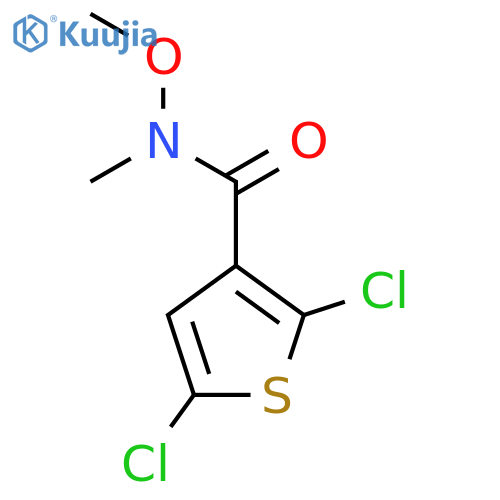 2,5-dichloro-N-methoxy-N-methylthiophene-3-carboxamide structure