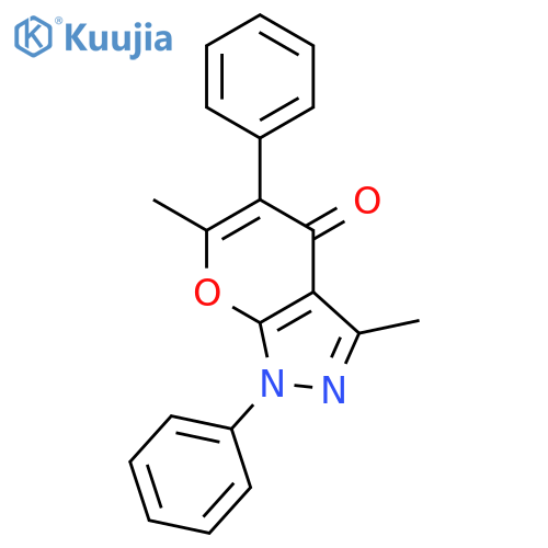 Pyrano[2,3-c]pyrazol-4(1H)-one, 3,6-dimethyl-1,5-diphenyl- structure