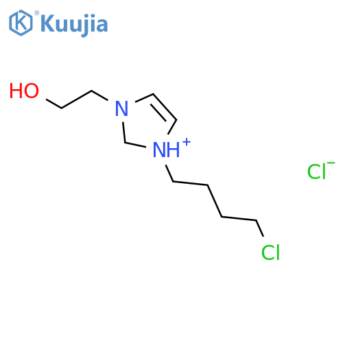 1H-Imidazolium, 1-(4-chlorobutyl)-3-(2-hydroxyethyl)-, chloride structure