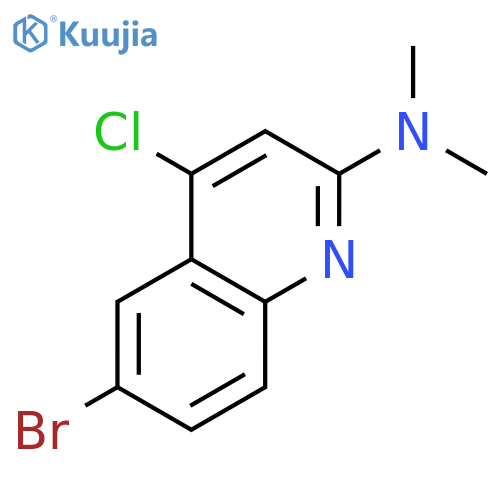 2-QUINOLINAMINE, 6-BROMO-4-CHLORO-N,N-DIMETHYL- structure