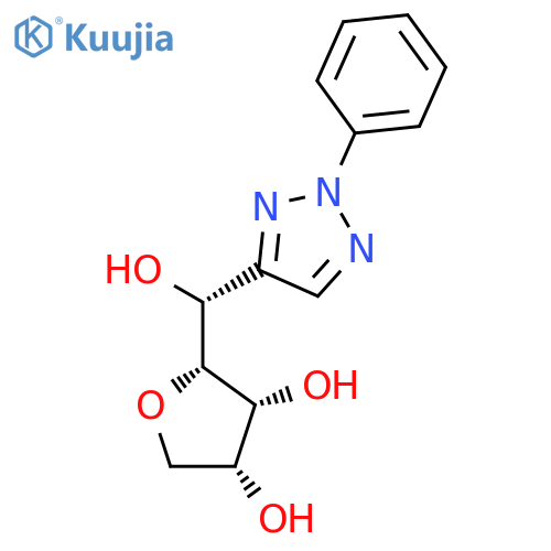 D-Arabinitol, 2,5-anhydro-1-C-(2-phenyl-2H-1,2,3-triazol-4-yl)-, (1R)- structure