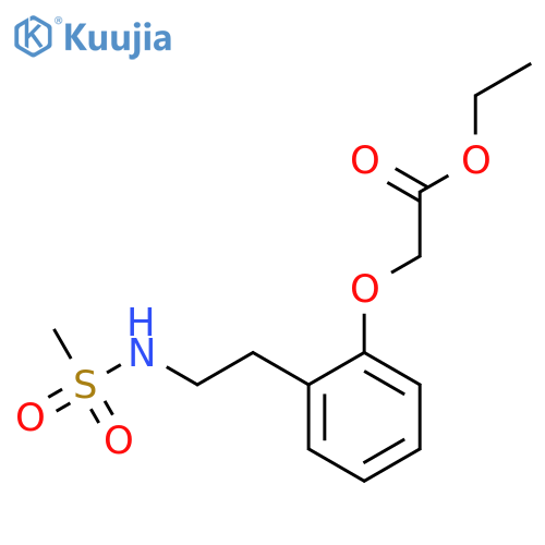 Acetic acid, [2-[2-[(methylsulfonyl)amino]ethyl]phenoxy]-, ethyl ester structure