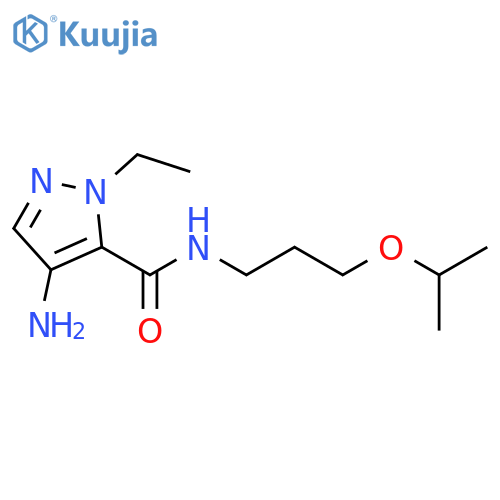 4-amino-1-ethyl-N-(3-isopropoxypropyl)-1H-pyrazole-5-carboxamide structure