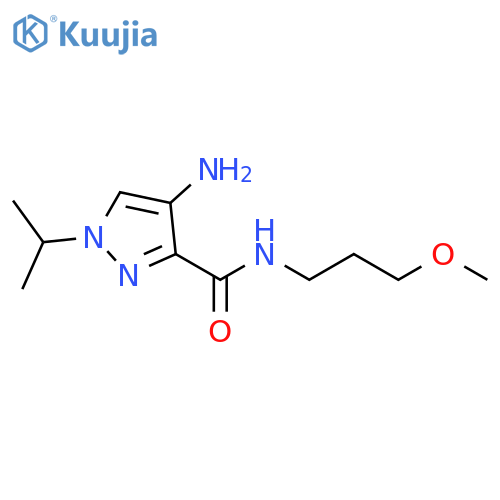 1H-Pyrazole-3-carboxamide, 4-amino-N-(3-methoxypropyl)-1-(1-methylethyl)- structure
