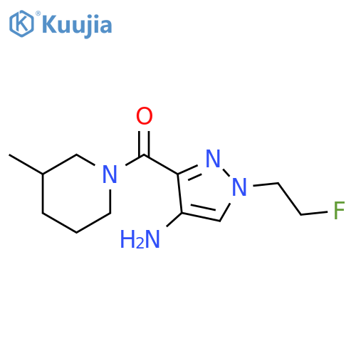 1-(2-fluoroethyl)-3-[(3-methylpiperidin-1-yl)carbonyl]-1H-pyrazol-4-amine structure
